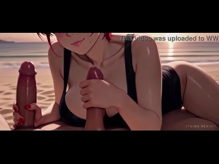 cute redhead sucks a massive cock on public beach and swallows every drop lbrackhentairsqblbrackpovrsqblbrackairsqb